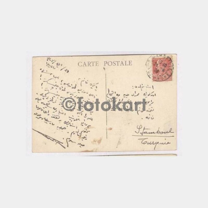 1928 Erenköy Varışlı Fransa Marsilya Kartpostal - Görsel 2