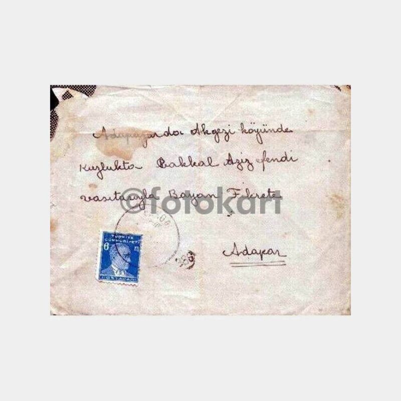 1936 Adapazarı Damgalı Zarf
