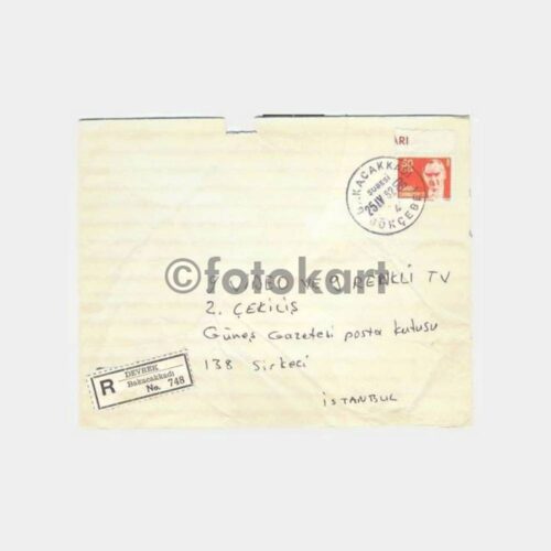 1982 Ata Posta Pullu ve Damgalı Zarf