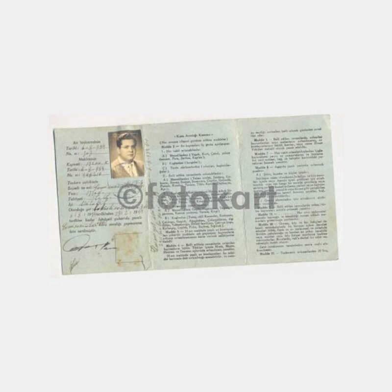 1954 Avcılık Tezkeresi - Görsel 2