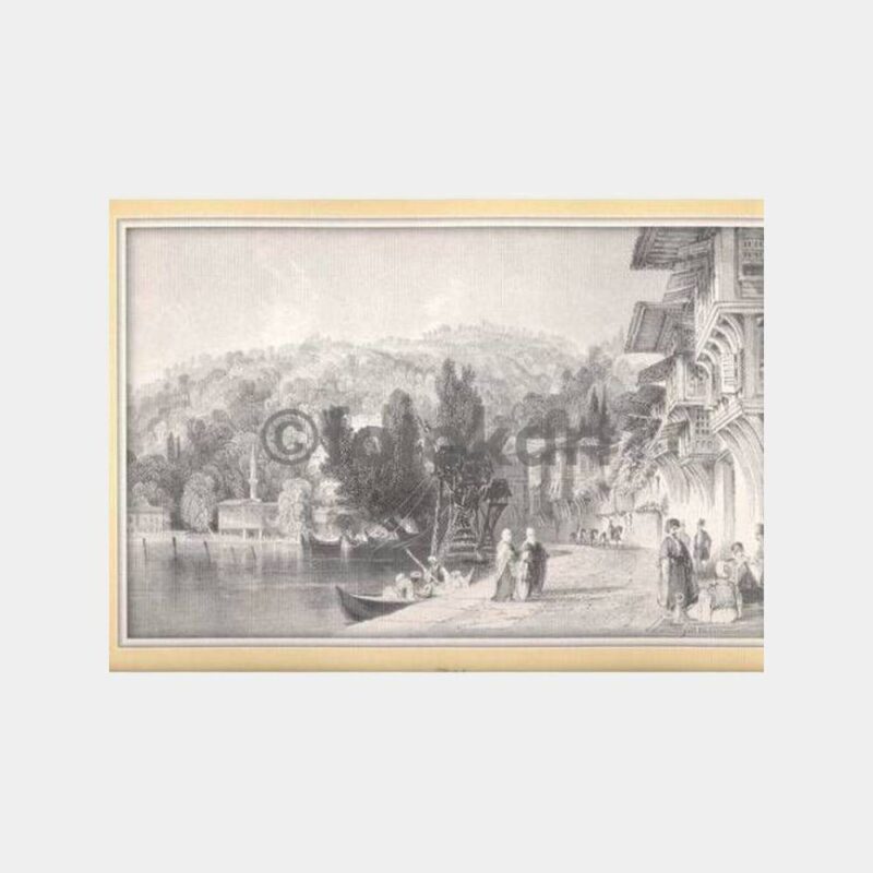İstanbul Boğaziçi Bebek Gravür Kart