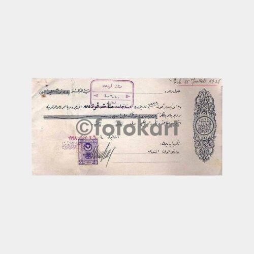 1927 Borç Senedi Eski Finans Belgesi