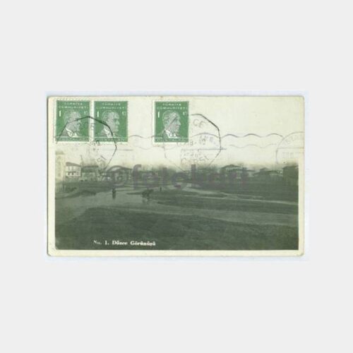1940 Düzce Damgalı Nadir Belgesel Kartpostal