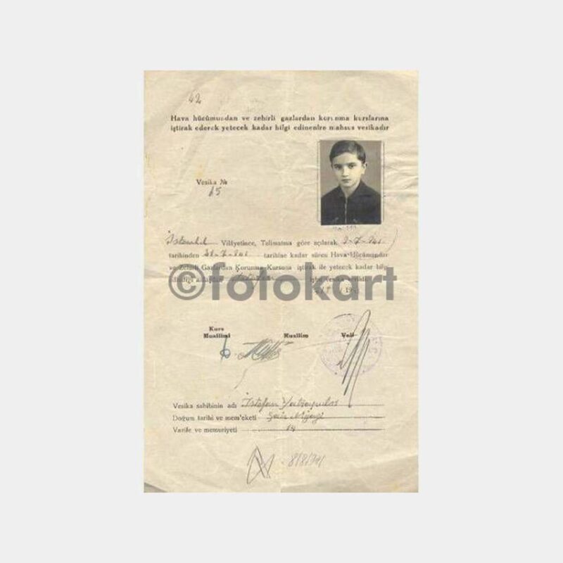 1941 Hava Hücumu Gaz Koruma Belgesi