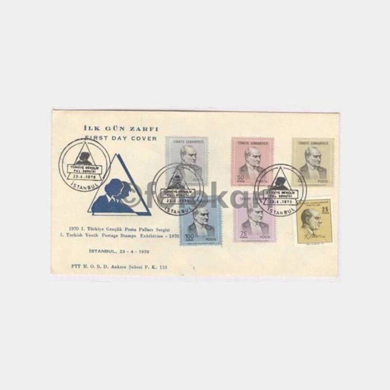 1970 1. Türkiye Gençlik Posta Pulları Sergi FDC