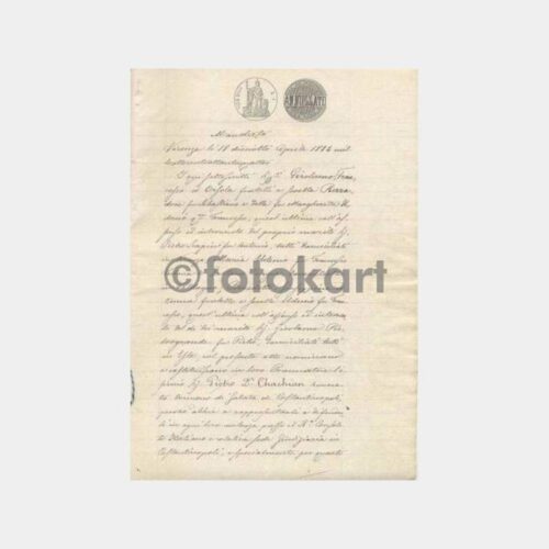 1888 İtalyanca İstanbul Konulu Bir Belge