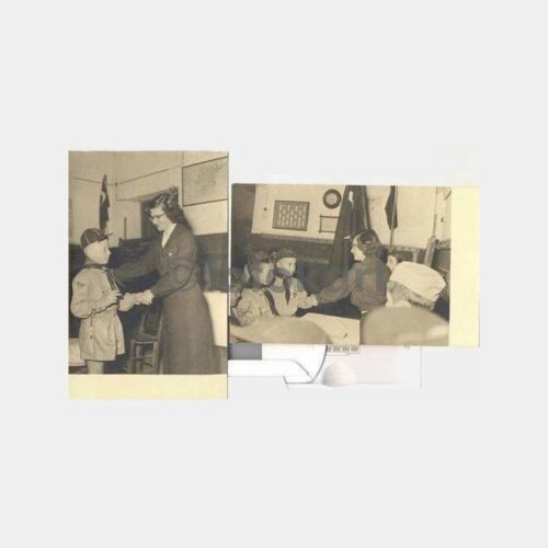 1957 İzci Çocuklar Öğretmenleriyle 2 Adet Fotoğraf