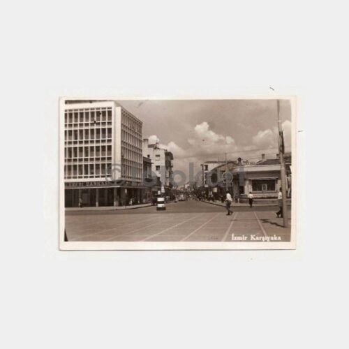 1959 İzmir Karşıyaka Posta Damgalı Kartpostal