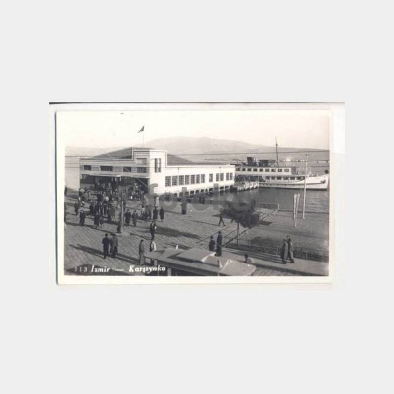 1947 İzmir Karşıyaka İskelesi Fotokart