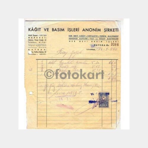 Matbuat Konulu Belgeler (1949 Kağıt A.Ş Fat)