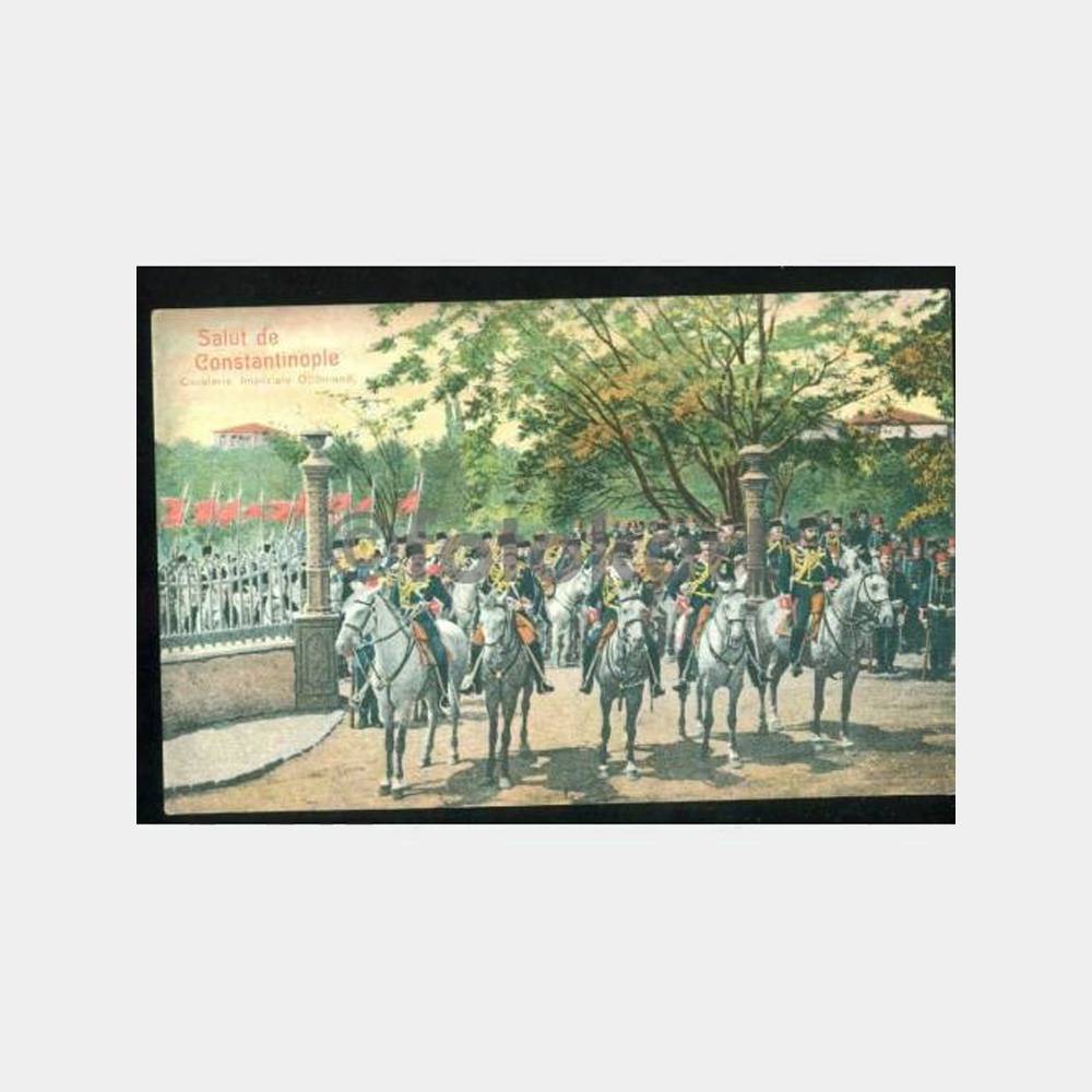 1908 Osmanlı Süvari Birlikler Görünüş Kartpostal