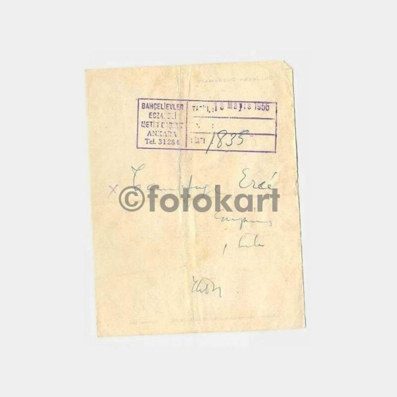 1955 Dr. İhsan Doğramacı Doktor Reçete - Görsel 2