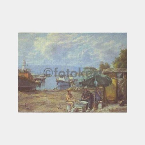 Üsküdar Salacak Balıkçısı Tablo Kartpostal