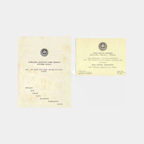 Ankara TED Koleji Muhtelif Belgeler