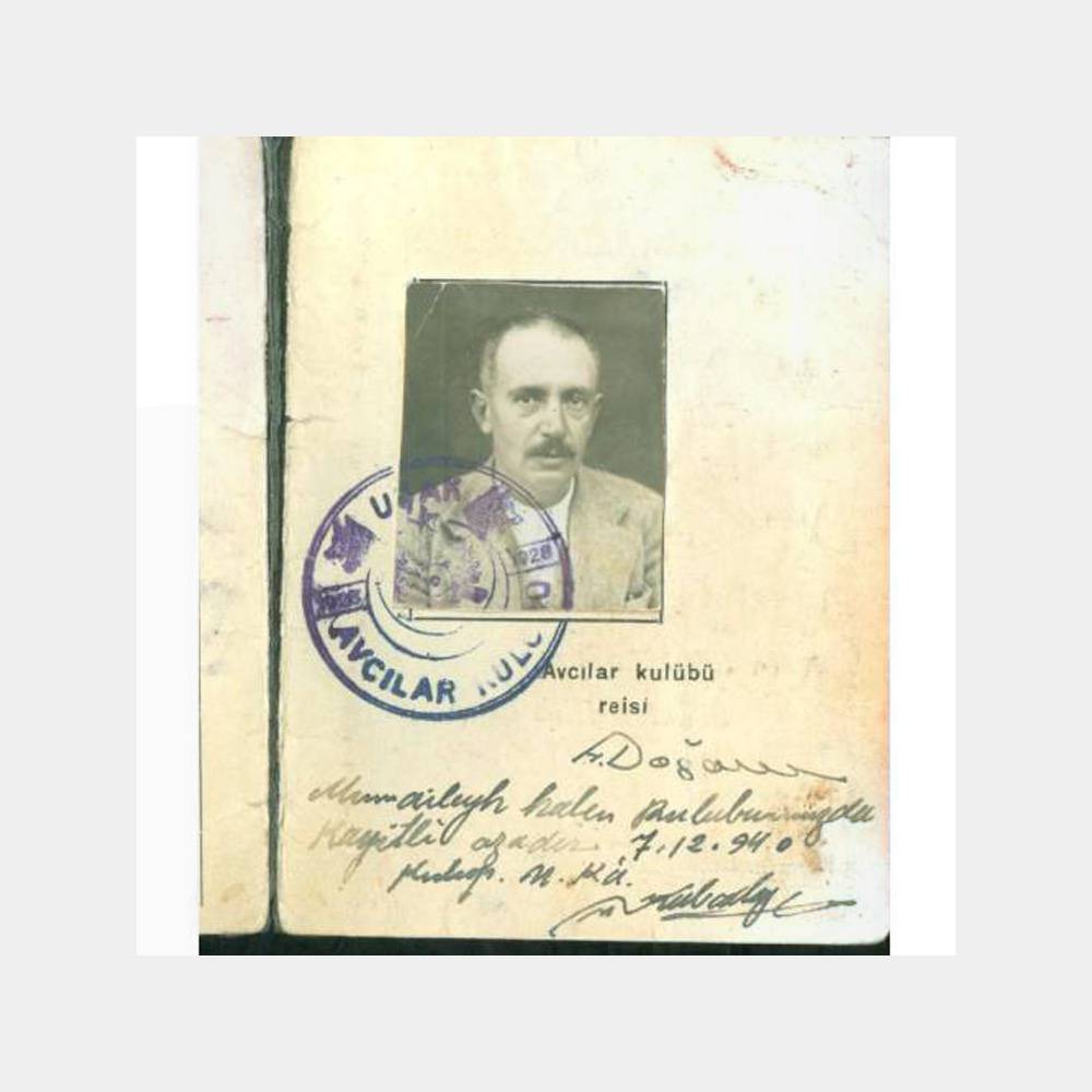 1940 Uşak Avcılar Kulübü Kimlik Kartı - Görsel 2