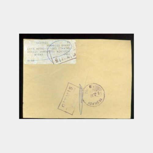 1997 Yeşilköy Posta Damgalı Zarf Parçası