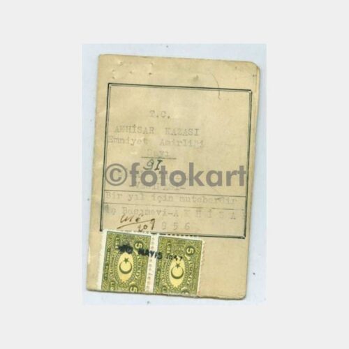 1956 Akhisar Damgalı Belge Kart