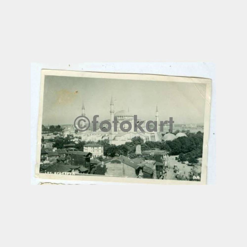 1940 Ayasofya Sultanahmet Tebrik Fotoğraf