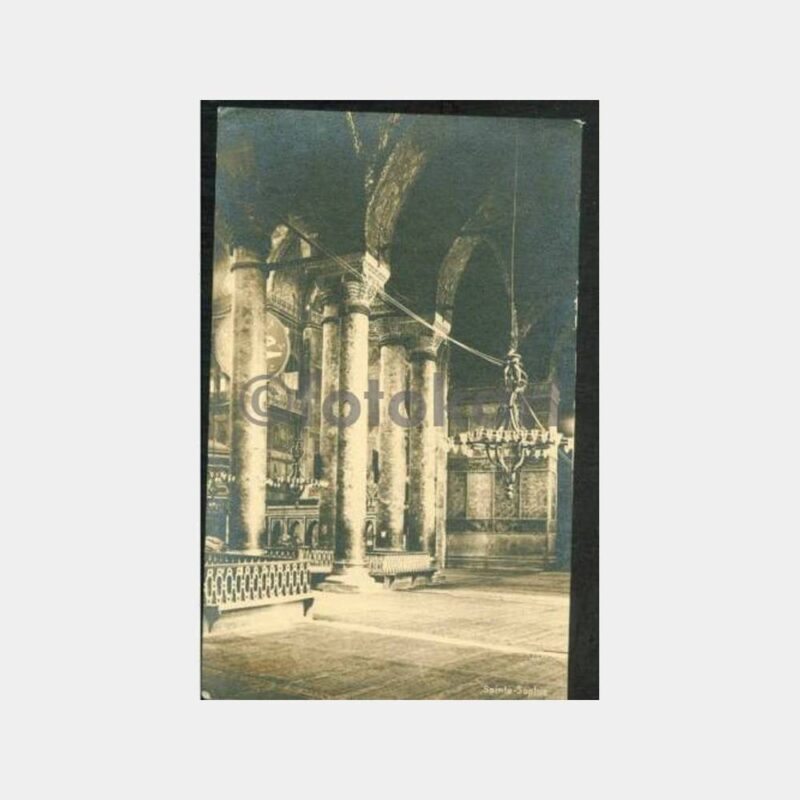 1930 Ayasofya Müzesi İçinden Görünüş Kartpostal