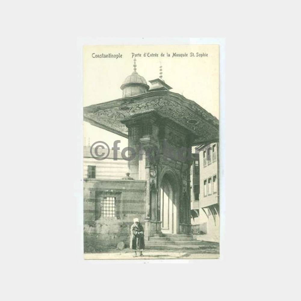 1910 Ayasofya Kapısı Görünüş Kartpostal