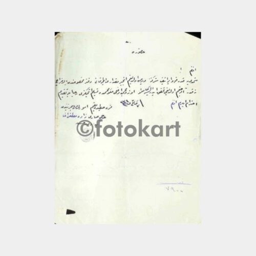 1928 Osmanlıca Aydın İncir Şti Belge