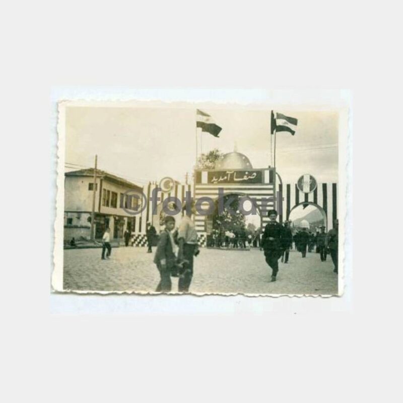 1927 Bursa İran Ziyareti Konulu 2 Adet Fotoğraf