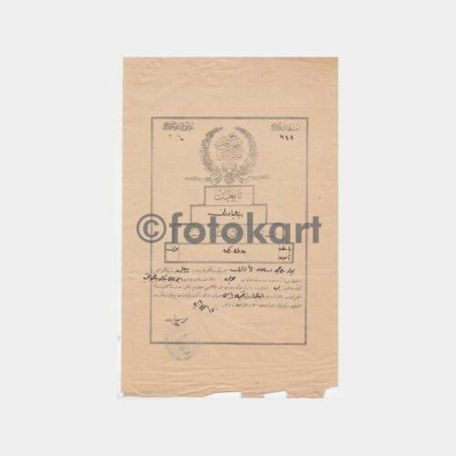 1900 Osmanlı Celpname Mahkeme Hukuk Belgesi