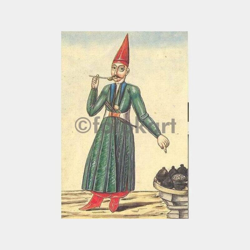 Osmanlı Kıyafetli Çeşnicibaşı Kartpostal
