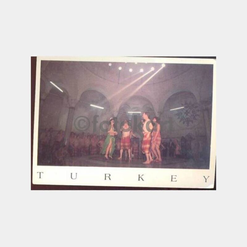 Dansöz Konulu İstanbul Hamam Görünüş Kartpostal