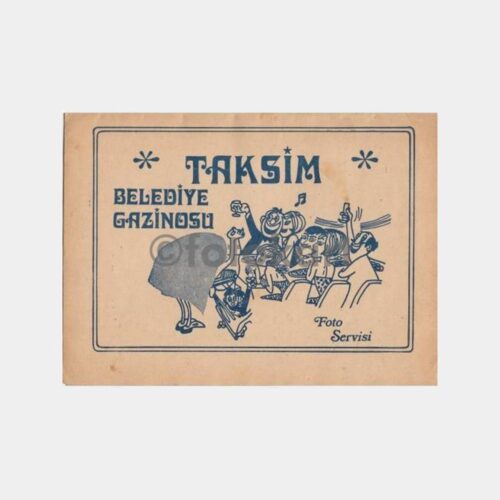 1972 Taksim Belediye Gazinosu Foto Saklama Kartonu