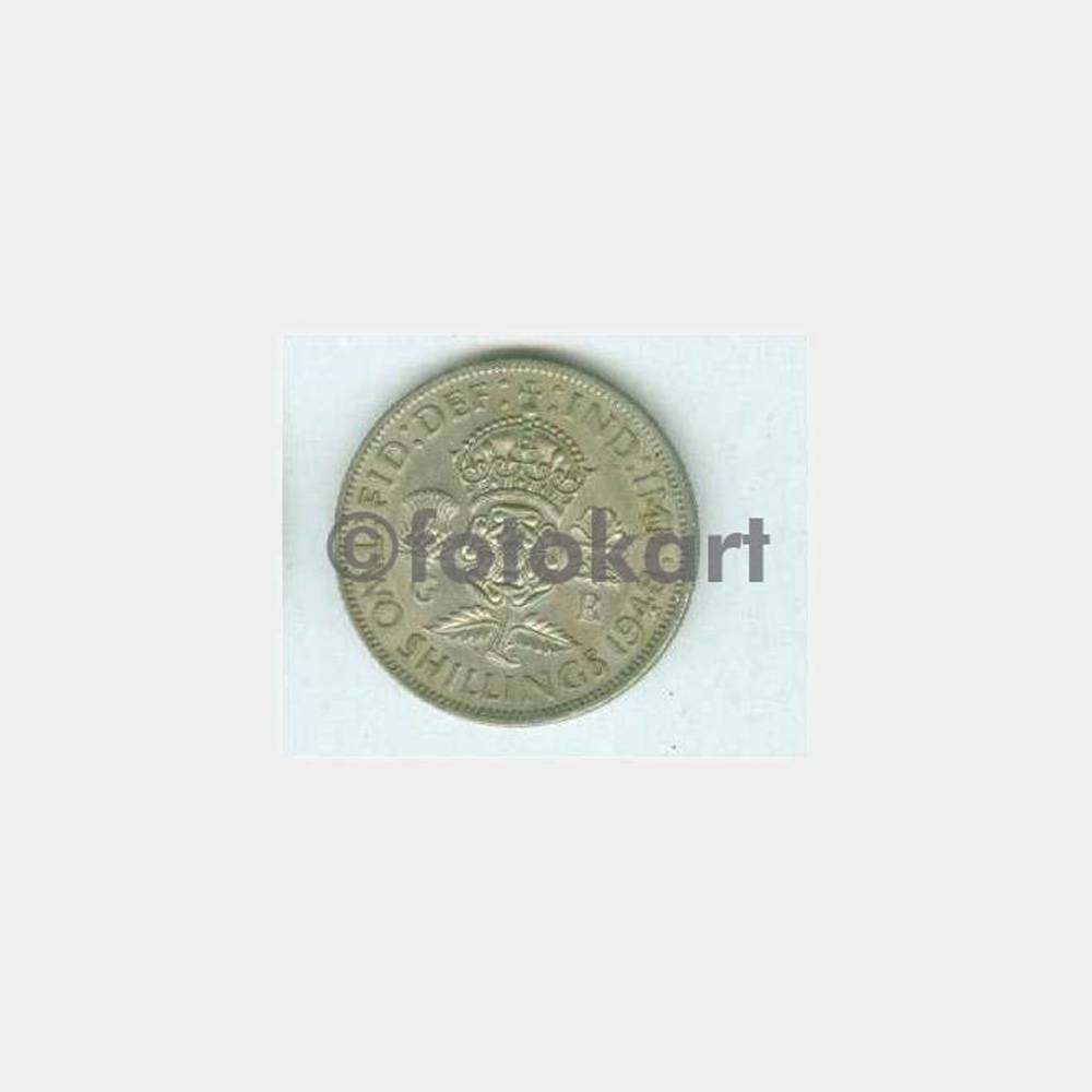 1948 İngiltere Two Shillings Madeni Para