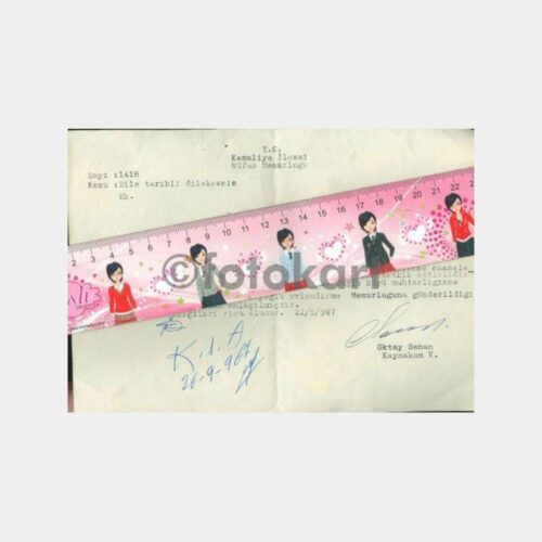 1967 Erzincan Kemaliye Konulu Eski Belge