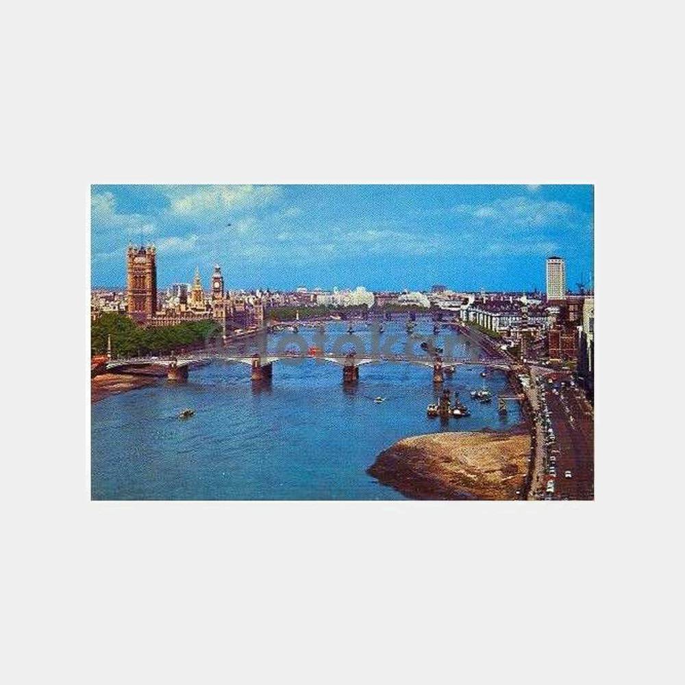 Londra Lambeth Bridge Thames Nehri Kartpostal
