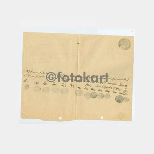 Osmanlıca Çok Sayıda Mühürlü Sözleşme Belge