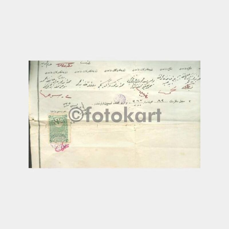 1920 Osmanlı Hukuki Damgalı Belge - Görsel 2