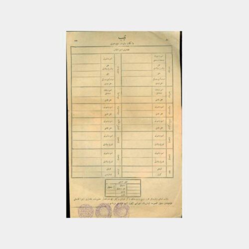 1900 Osmanlıca Belge