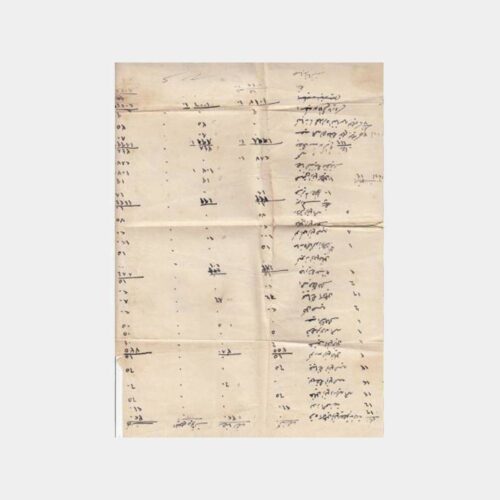 Osmanlıca Hesap Belgesi