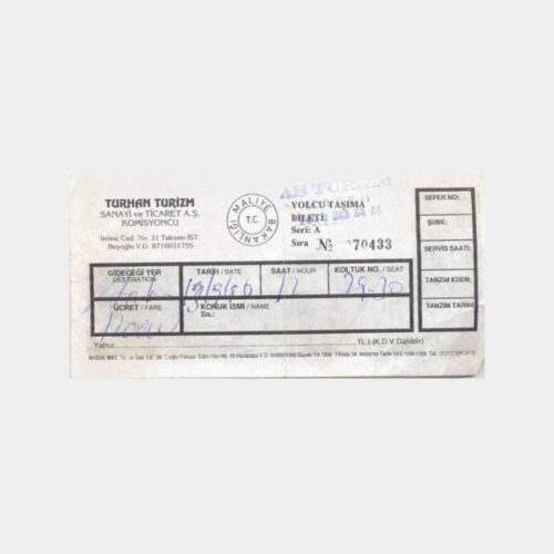 1996 Turhan Turizm Ankara Yolcu Otobüs Bileti