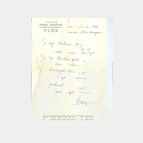 Feriköy Doktor Çalıkyan Reçetesi