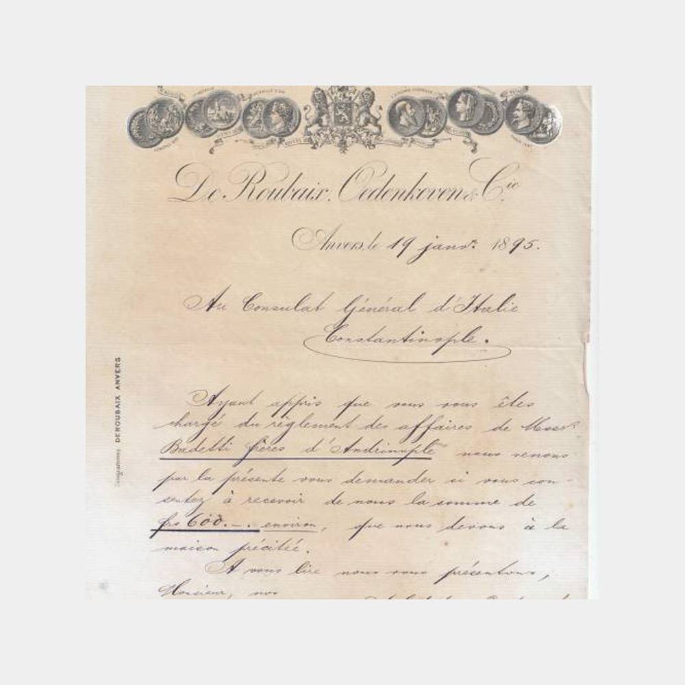 1895 Antetli Şirket Finans Belgesi