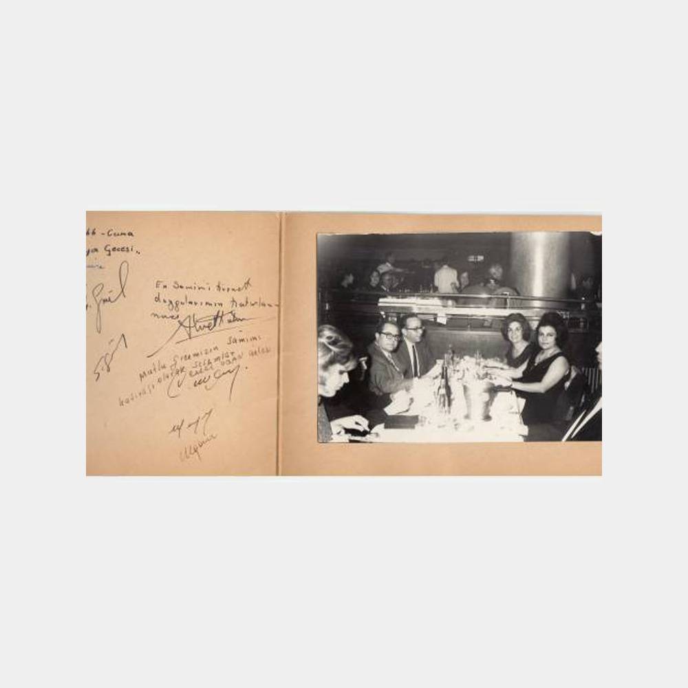 1966 Taksim Belediye Konya Gecesi Foto Saklama Kartonu - Görsel 2