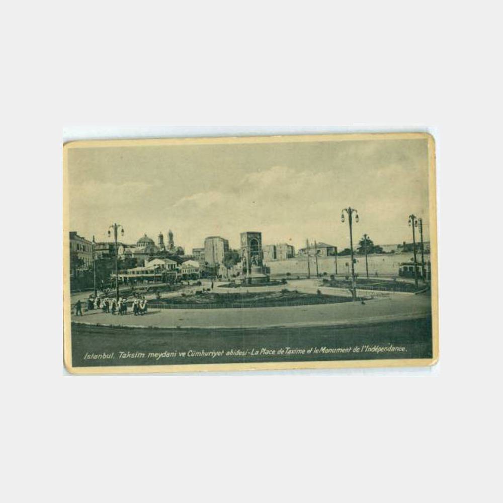 1931 Taksim Cumhuriyet Meydanı Kartpostal