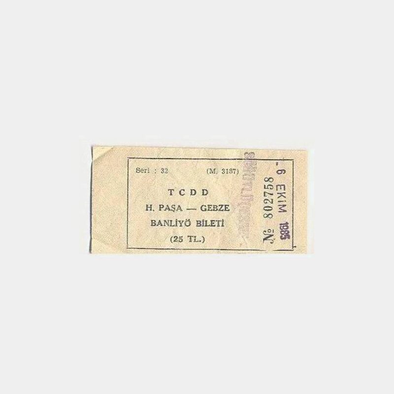 1985 Haydarpaşa-Gebze Tren Bileti
