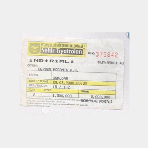 2000 Üsküdar Şehir Tiyatrosu Bileti
