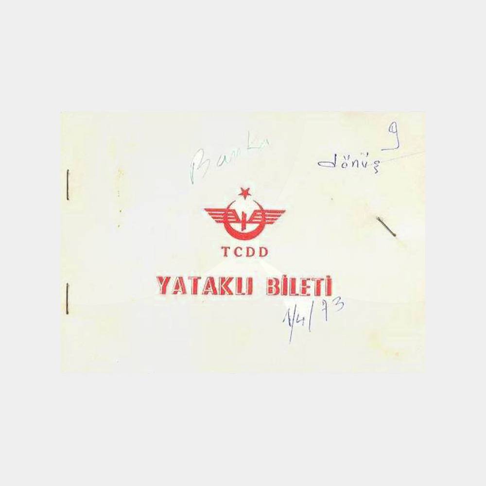 1973 T.C.D.D. Haydarpaşa - Ankara Yataklı Yolcu Bileti