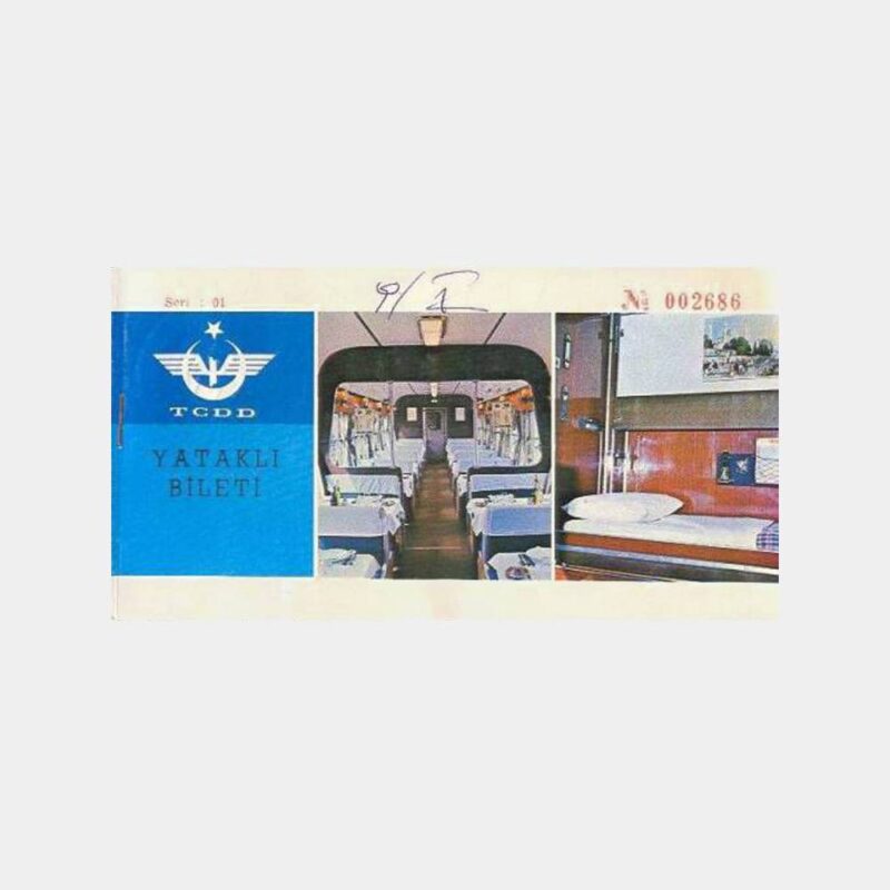 1973 T.C.D.D. Haydarpaşa - Ankara Yataklı Yolcu Bileti