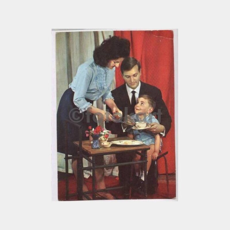 1960 Aile Görünüş Fantazi Tebrik Kartpostal