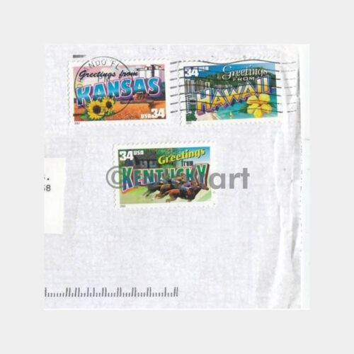 1940 ABD Damgalı Mektup Zarfı