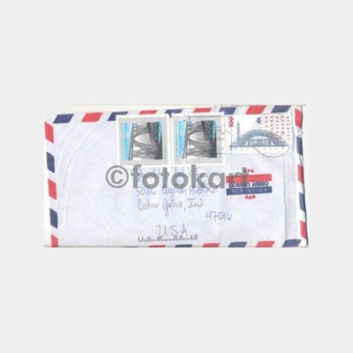 1997 Almanya Köprü Konulu Pullu Uçak Et. Zarf