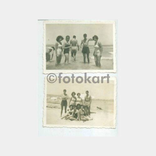 1948 Amasra Plajı Grup 2 Adet Fotoğraf